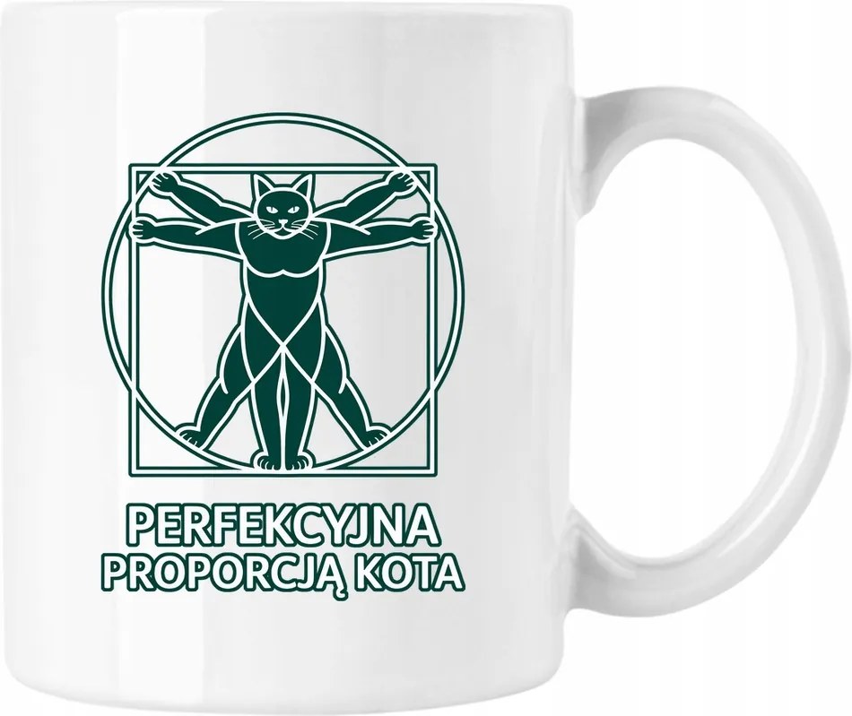 Cica bögre leonardo da vinci 2 fehér 330ml