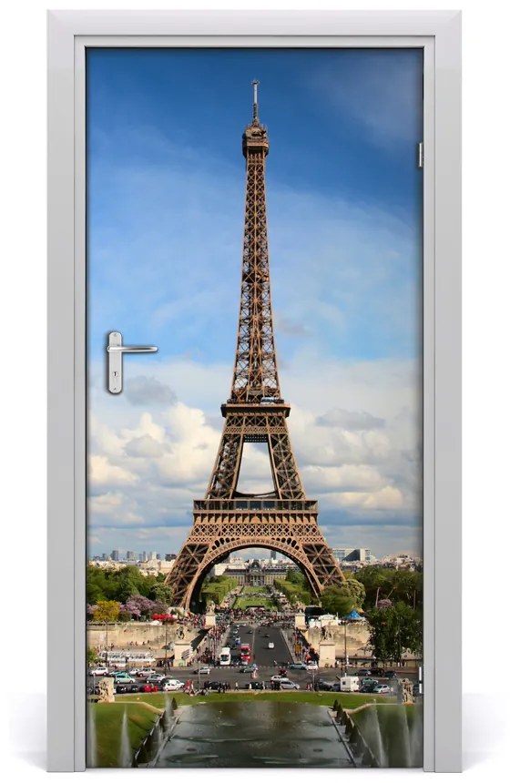 Poszter tapéta ajtóra Eiffel-torony 95x205 cm