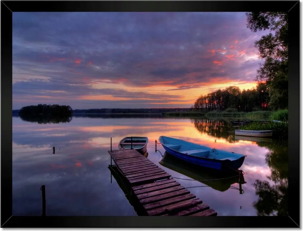 Poszterek keretben 40x30 Híd a tavon