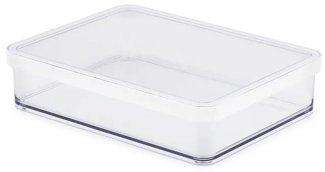 ROTHO LOFT MŰANYAG KONYHAI TÁROLÓDOBOZ 1 L, LAPOS - FEHÉR