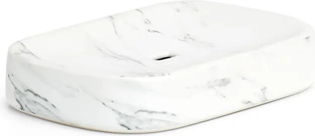 Kerámia Szappantartó, Fehér, Marble, 13 x 9 CM, Zeller