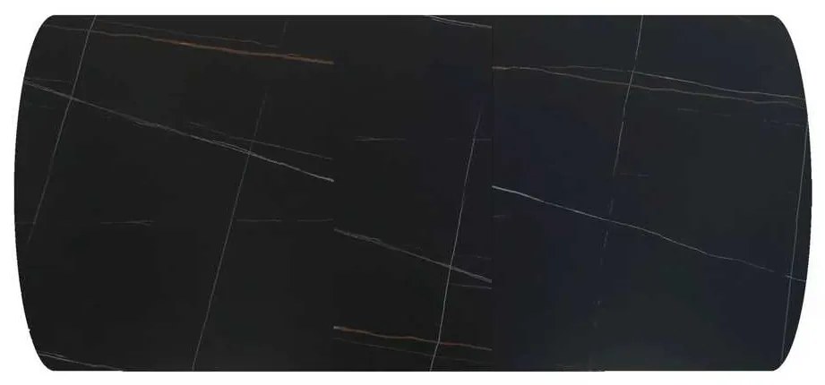 Valmir étkezőasztal 180 x 90 cm, fekete