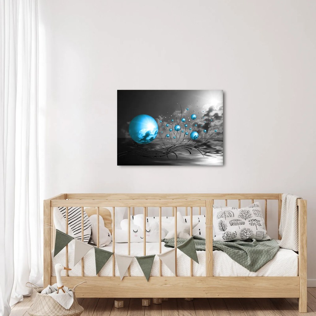 Sötétkék gömbök képe (70x50 cm)