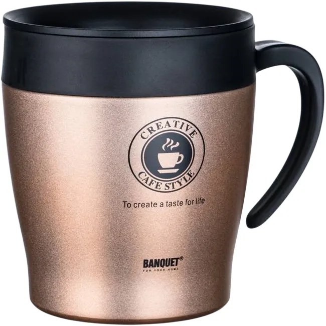 Banquet TAZZA utazó termo bögre 330 ml, barna