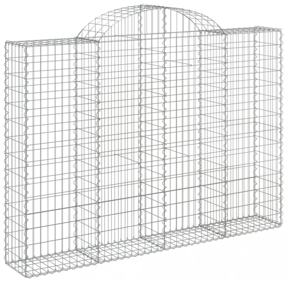 8 db íves horganyzott vas gabion kosár 200x30x140/160 cm