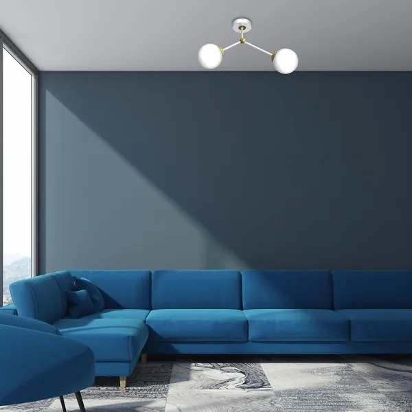 Felületre szerelhető csillár JOY 2xE14/40W/230V fehér/arany