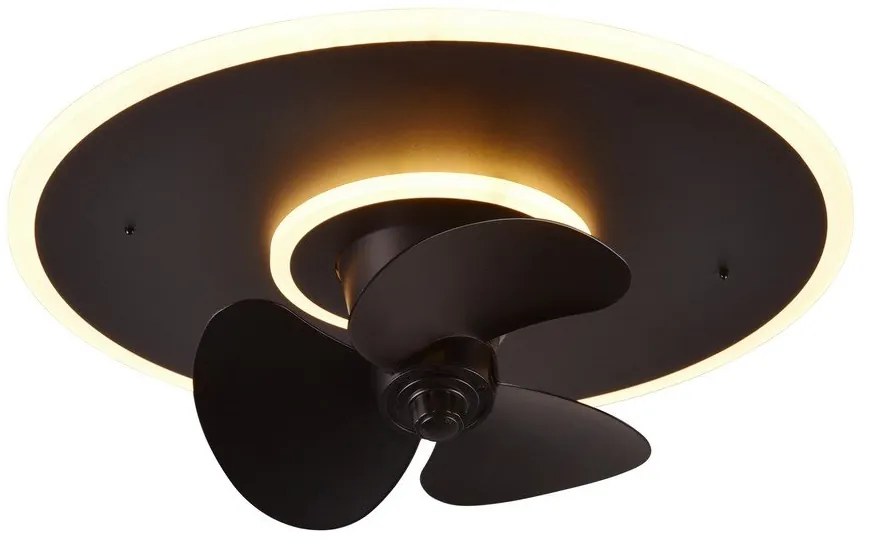 Matt fekete LED mennyezeti lámpa Nybro – Trio