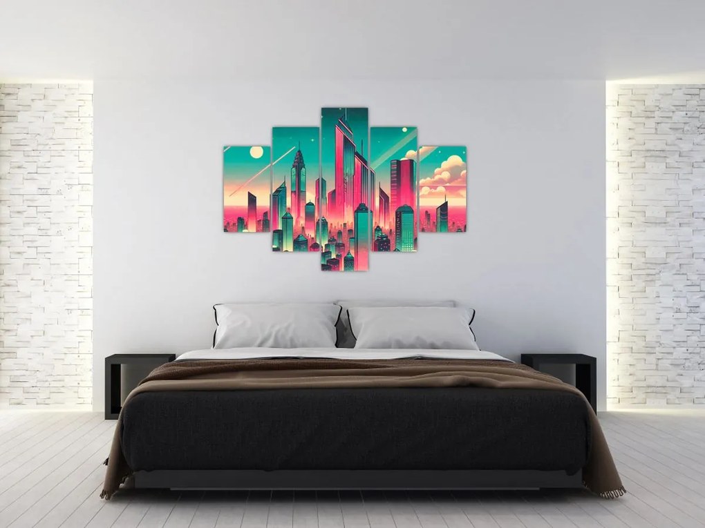 Kép – Nagyváros pop-art stílusban (150x105 cm)