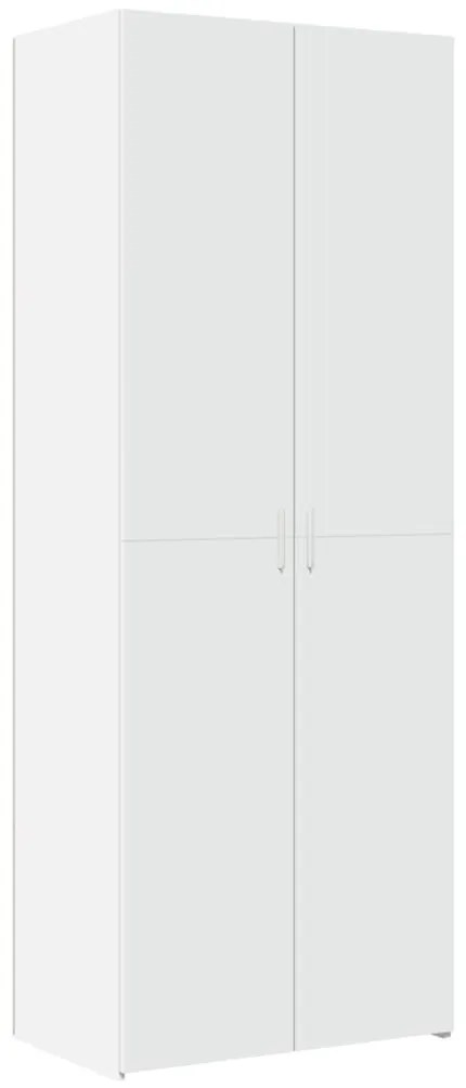 fehér szerelt fa magasszekrény 70 x 42,5 x 185 cm