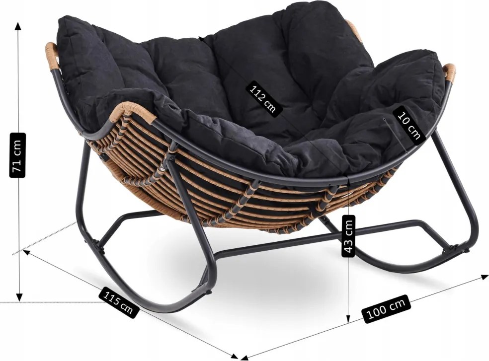 ELTON hintafotel, fekete