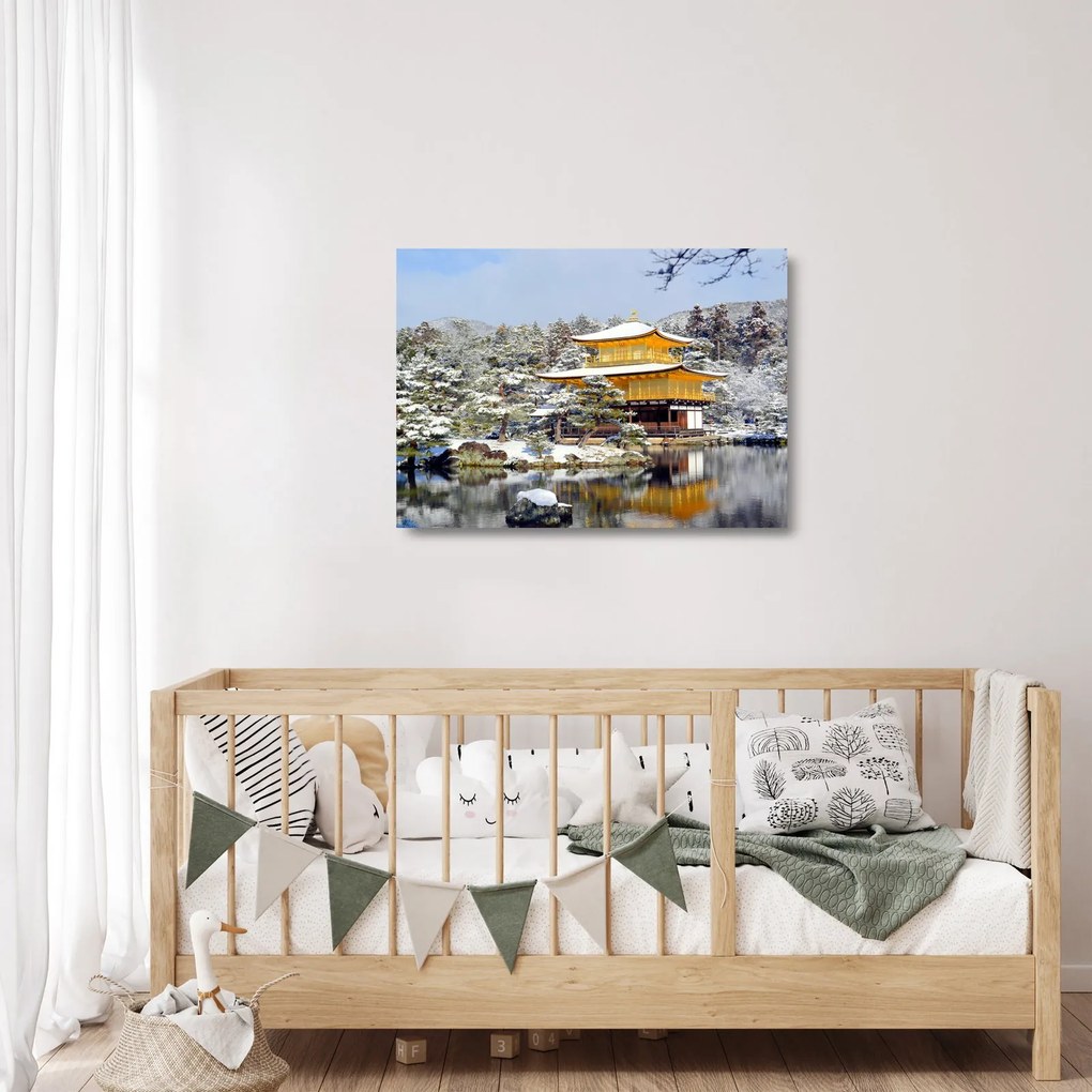 Üveg kép - Kinkakuji, Japán (70x50 cm)