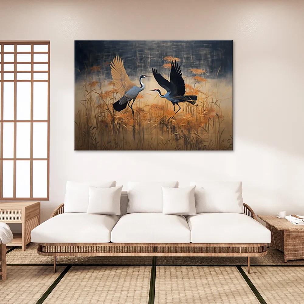 Gario Vászonkép Nád és daruk Méret: 100 x 70 cm