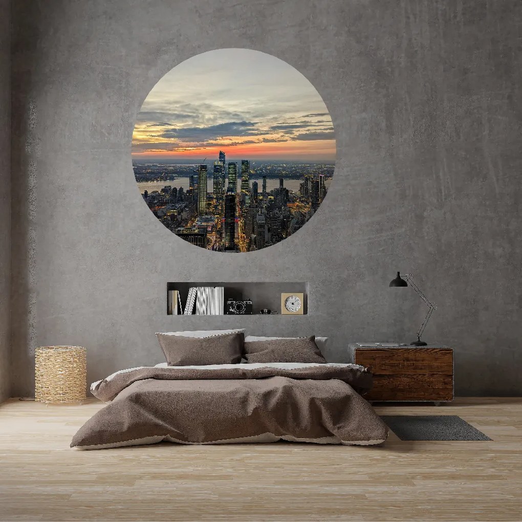 PIPPER. Textil kör alakú falmatrica "New York" Méret: 120cm