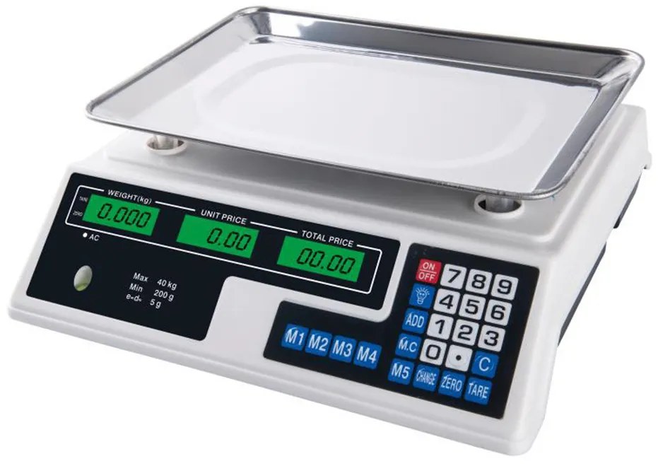 Digitális piaci mérleg 40kg max MCA-10237