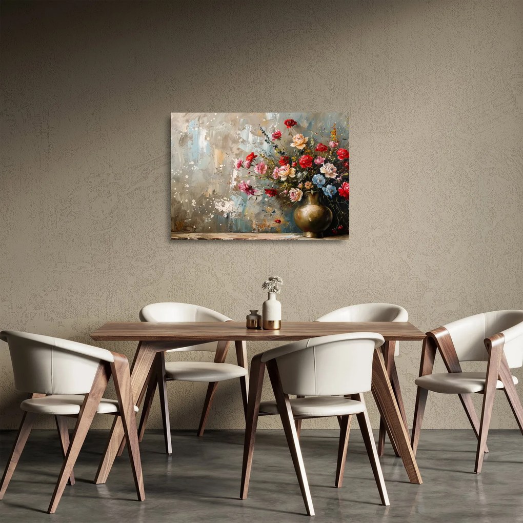 Üveg kép - Virágváza (70x50 cm)