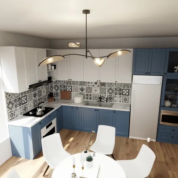 Csillár rúdon LOTUS 4xE14/10W/230V fekete/bézs