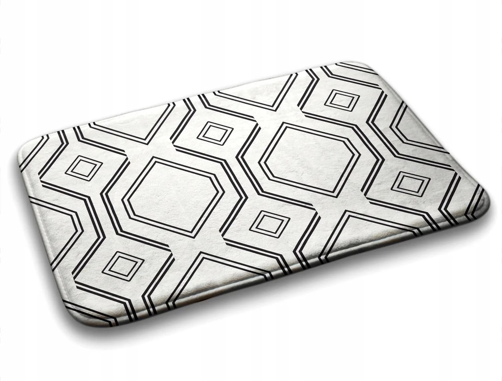 Divatos fürdőszobaszőnyeg Négyzet alakú minták 75x45 cm