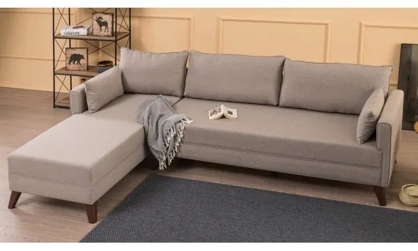 L-alakú sarokkanapé KORFU krémszínű balos