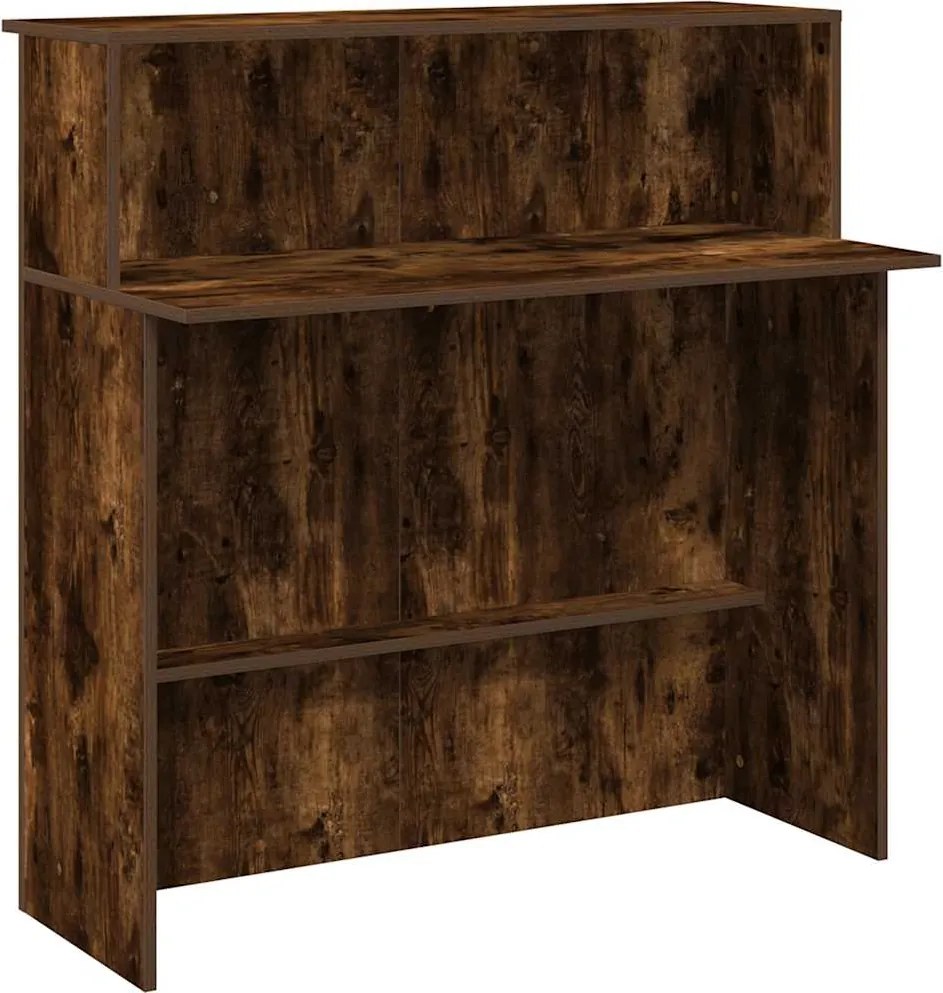 vidaXL recepciós pult füstös tölgy 100x50x103,5 cm szerelt fa