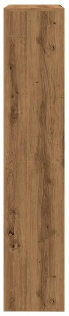 4 szintes kézműves fa elválasztó könyvespolc 143,5x29x143,5 cm