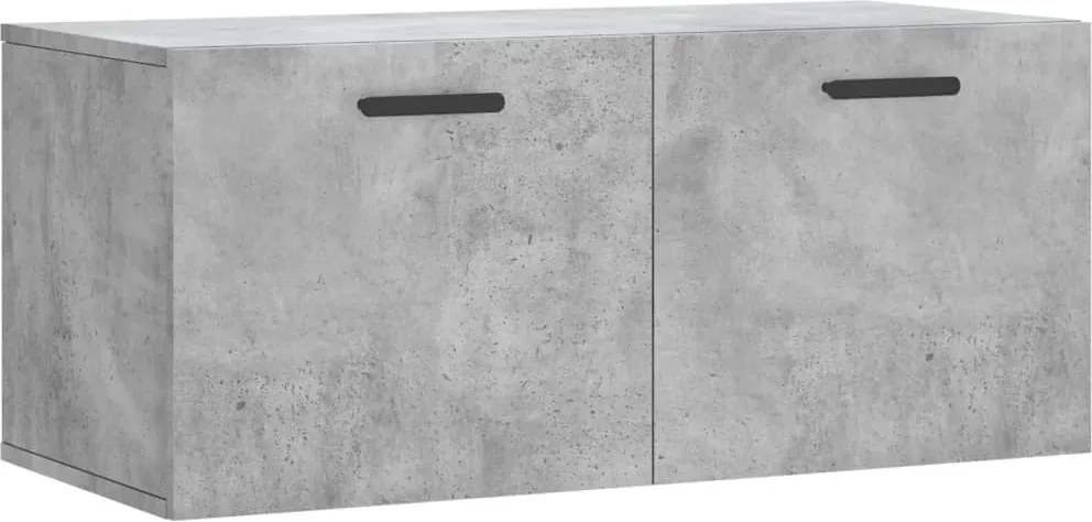 vidaXL betonszürke szerelt fa faliszekrény 80 x 36,5 x 35 cm