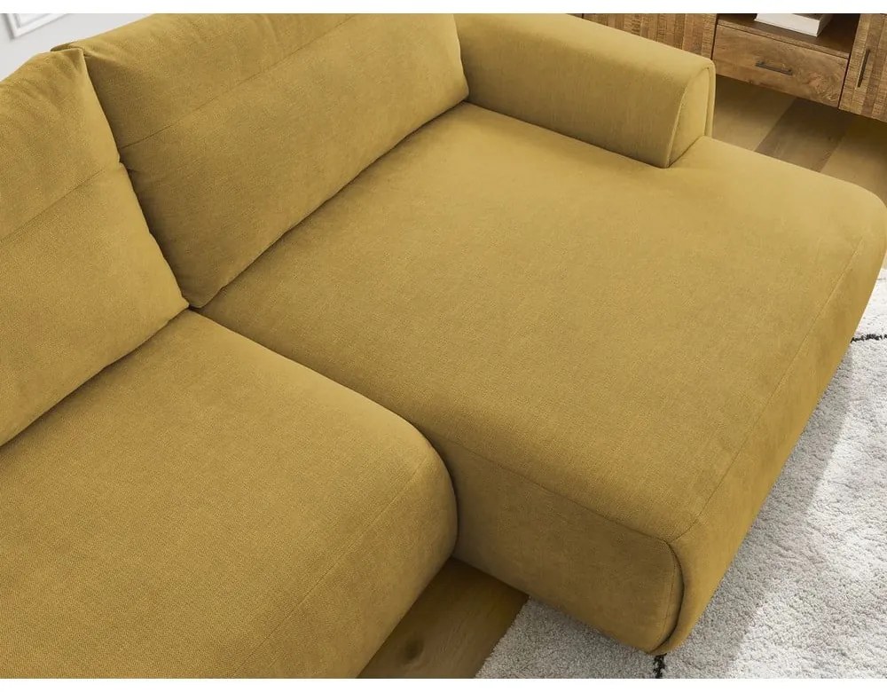 Okkersárga sarokkanapé Aden – Bobochic Paris
