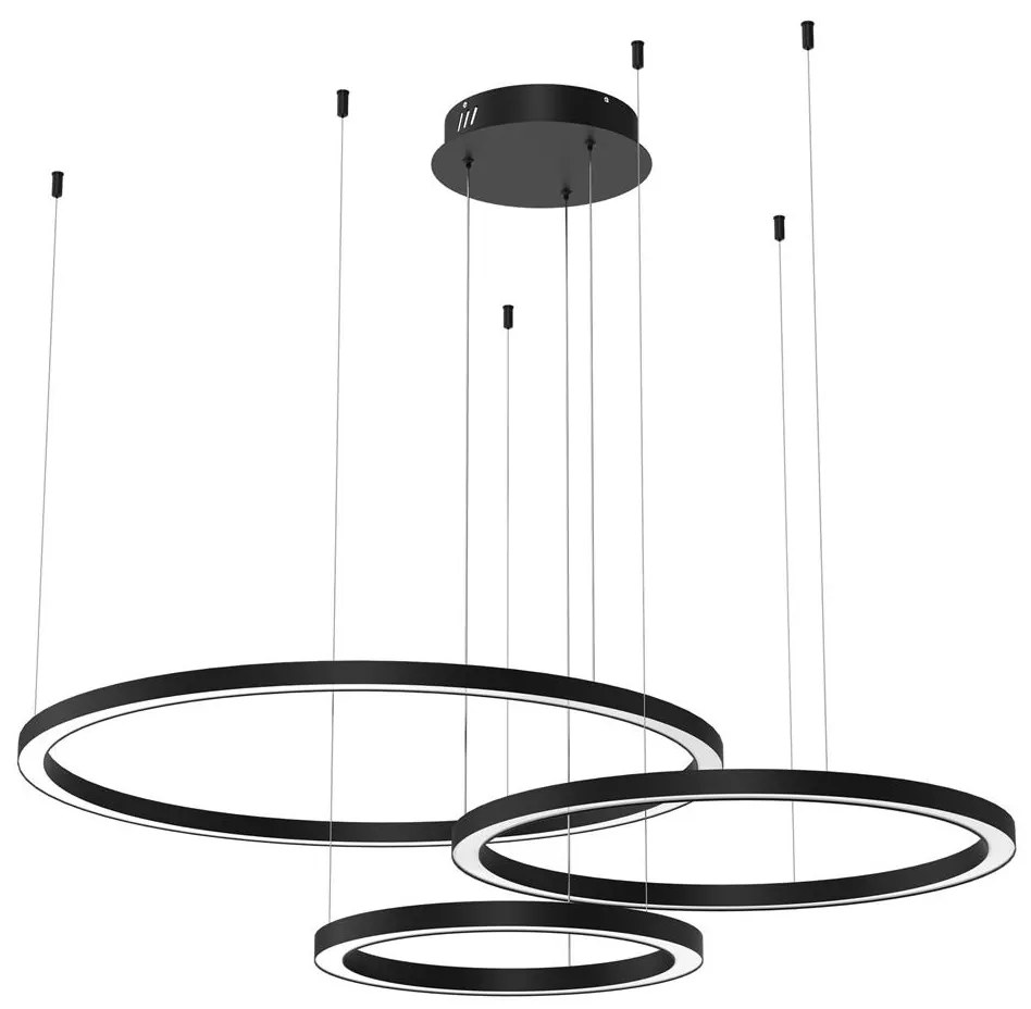 LED Csillár zsinóron GALAXIA LED/85W/230V fekete