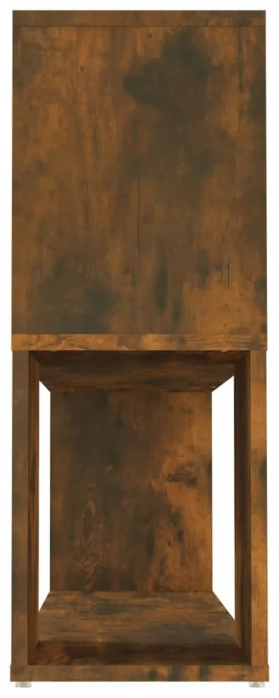 füstös tölgy színű szerelt fa könyvszekrény 100 x 24 x 63 cm