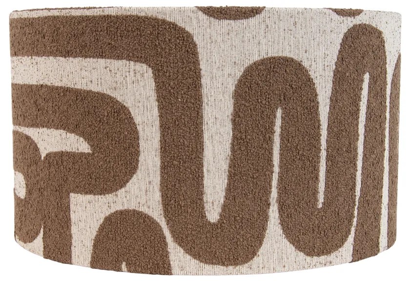 Barna szövet lámpaernyő bézs csíkos 35/35/20