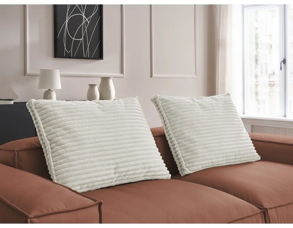 Sötétbarna bőrutánzat kanapé 260 cm Boheme – Bobochic Paris