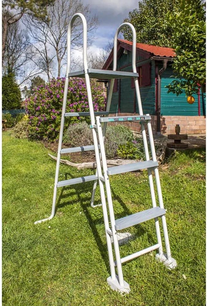 PONTAQUA KIT WOOD kerek fémfalas családi medence szett 3,5 x 1,2 m