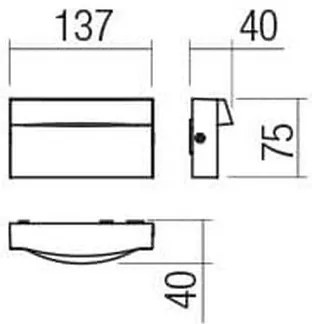 Redo 90426 - LED Kültéri fali lámpa POLIFEMO LED/8W/230V IP65 antracit