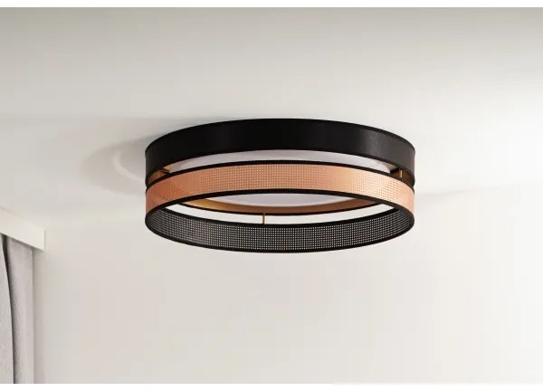 Duolla-LED Mennyezeti lámpa ROLLER DUO SHINY LED/24W/230V átm. 45 cm fekete/réz