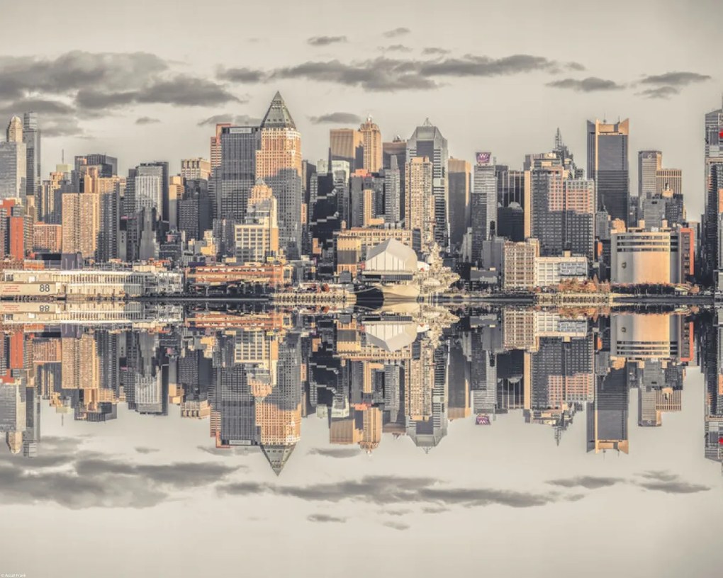 Poszter 50x40cm Panorámás kilátás Alsó-Manhattan panorámájára, Assaf Fra