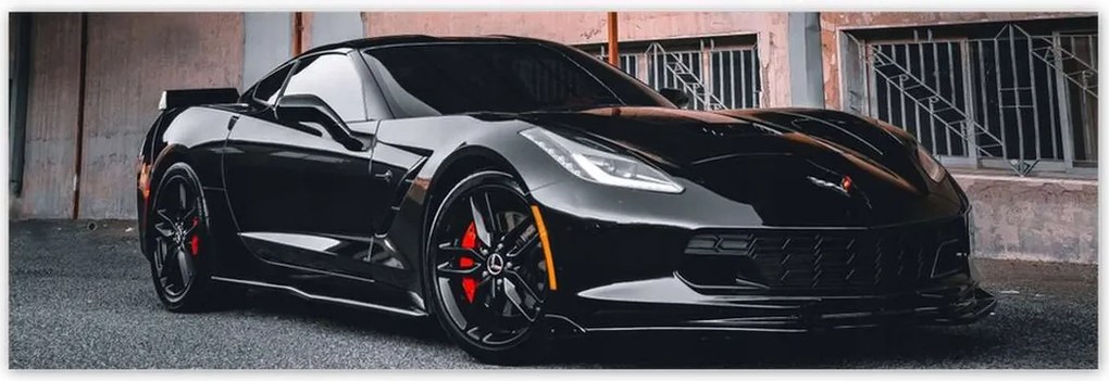 Poszterek 200x66 Fekete sportautó