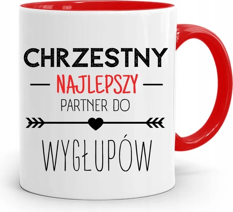 Keresztelő Bögre Piros Ajándék fényképes nyomtatással