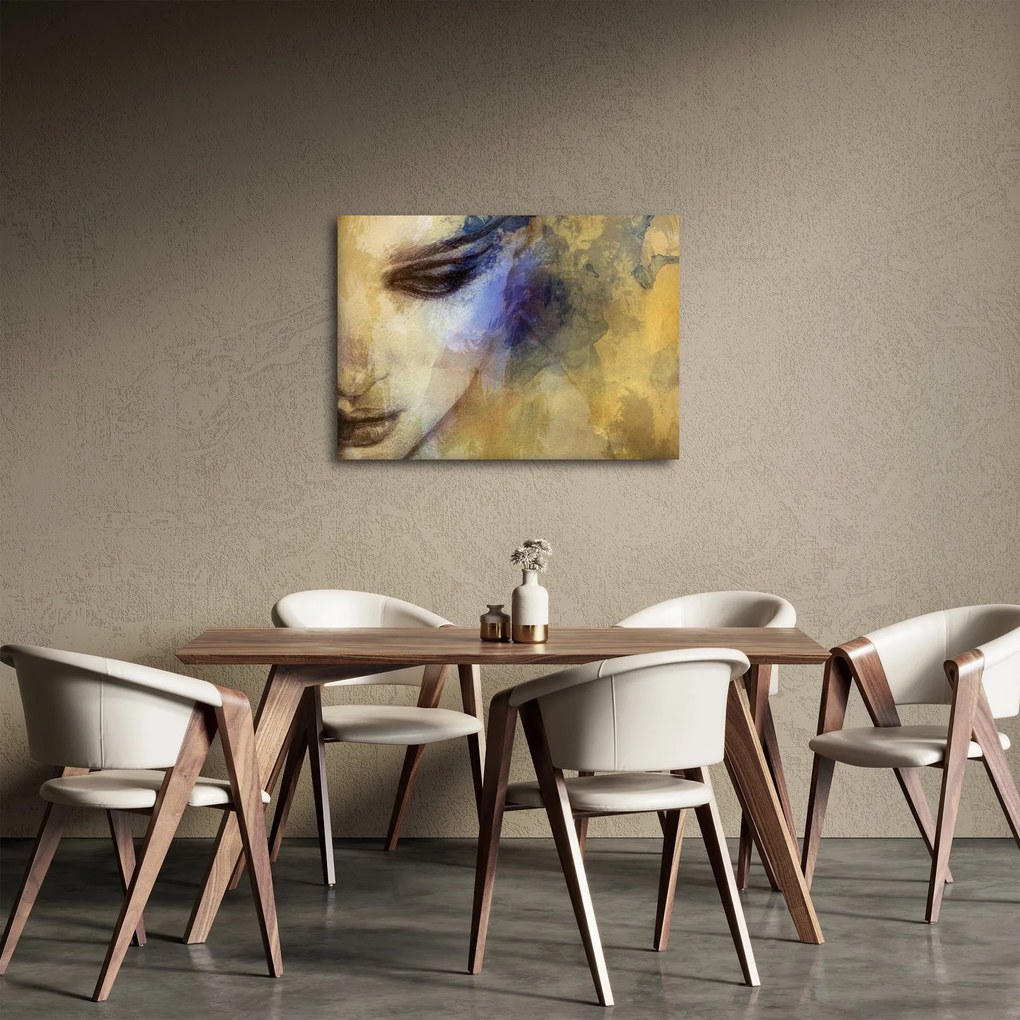 Kép - női portré, rajz (70x50 cm)