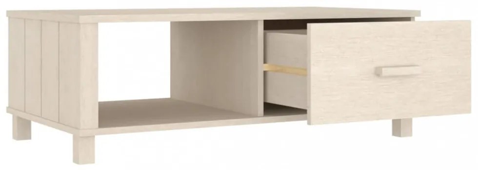 HAMAR mézbarna tömör fenyőfa dohányzóasztal 100 x 55 x 35 cm