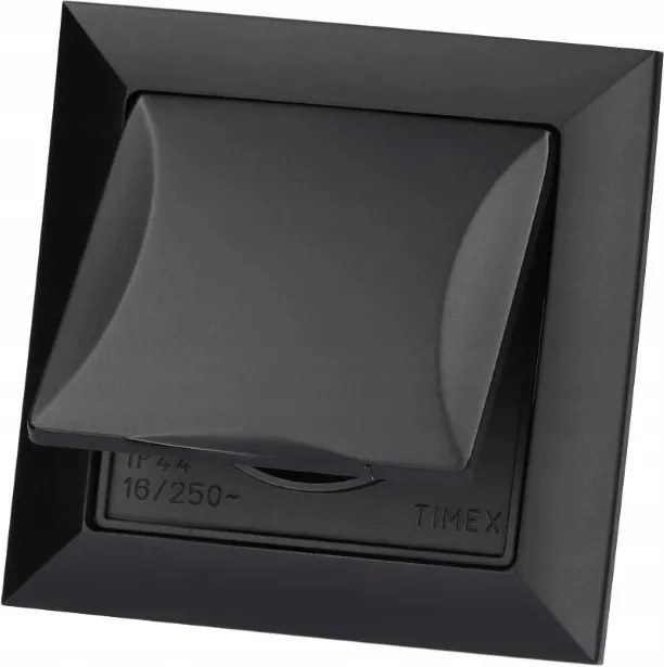 Szimpla aljzat fekete elektromos süllyesztett 16A IP20