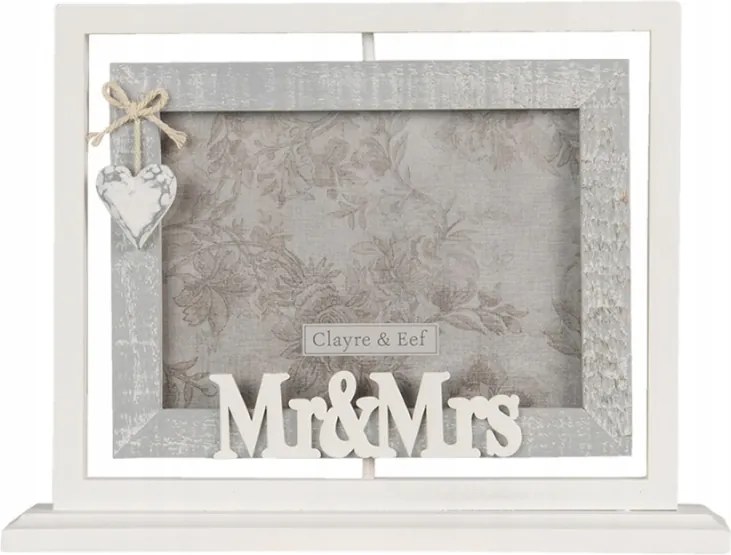 Szürke képkeret állványon 18x13 cm