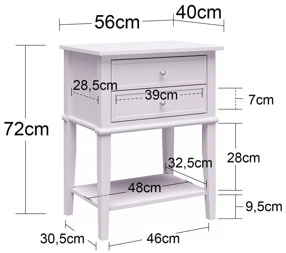 Zöld éjjeliszekrény Franklin – Støraa