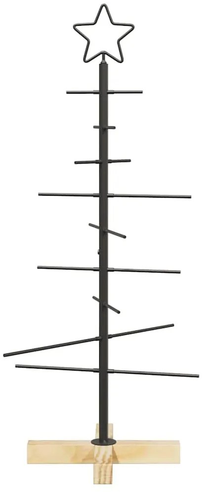 Fém karácsonyfa állvánnyal Fekete 90 cm Porszórt Acél