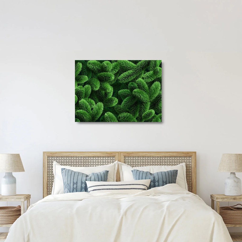 Kép - Tűlevelű gallyak (üvegen) (70x50 cm)