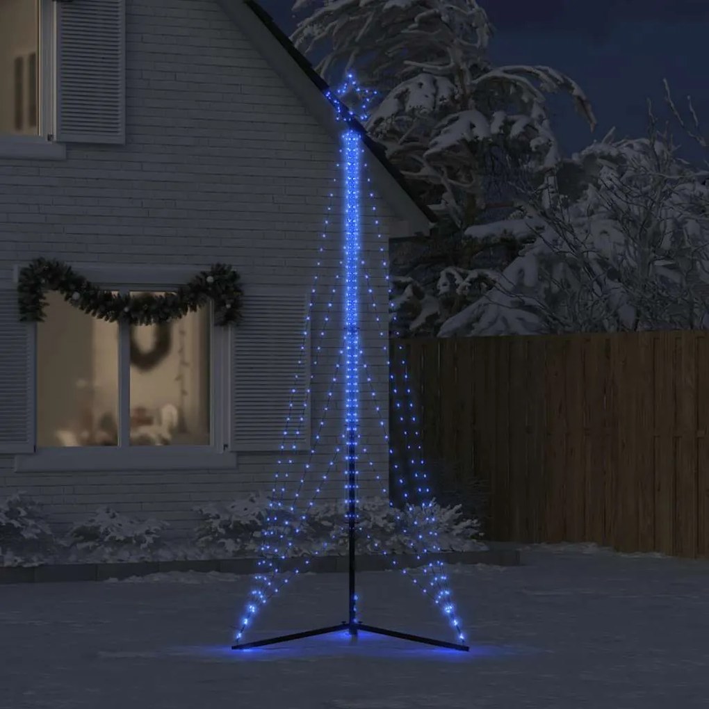 kék LED karácsonyfa 525 LED 302 cm