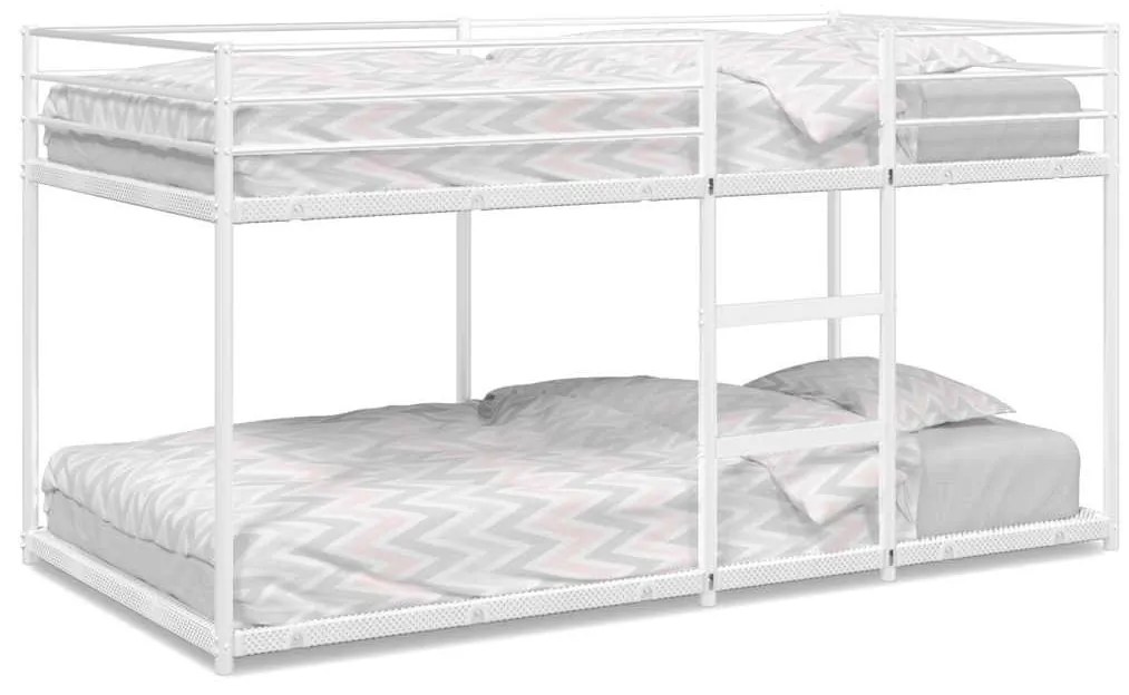 fehér acél emeletes ágy matrac nélkül 80 x 200 cm
