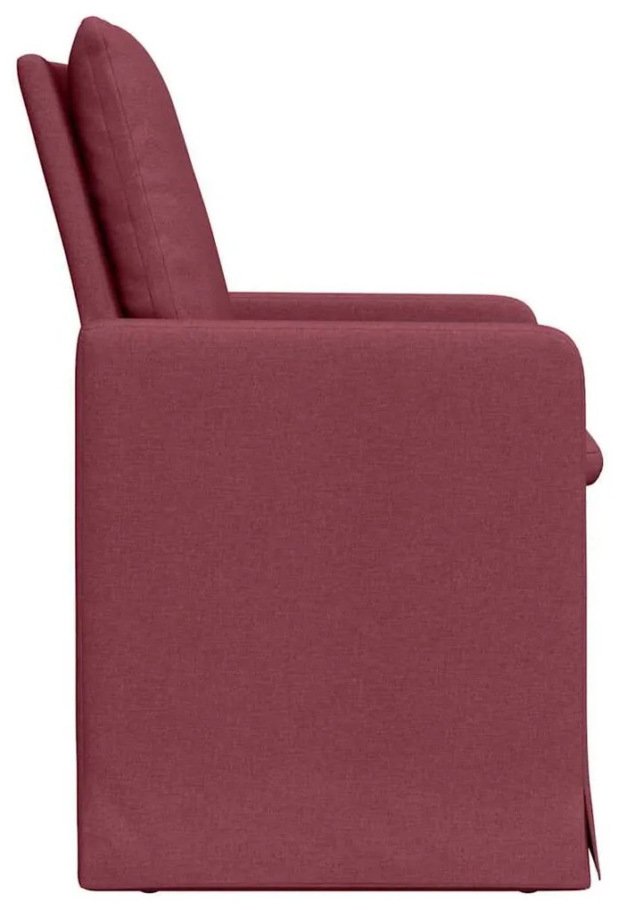 Étkező Székek 2 pcs bordó 57 x 67 x 98 cm szövet