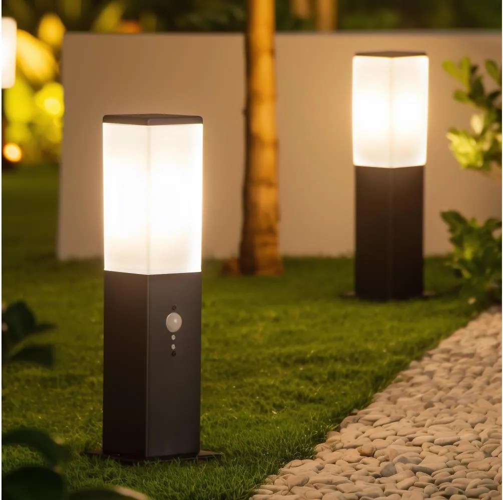 Brilagi - Kültéri lámpa érzékelővel NOVA 1xE27/15W/230V 40 cm IP44 fekete