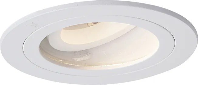 6 darabos modern, süllyesztett, fehér, forgatható és dönthető spotlámpa készlet IP44 - Chuck