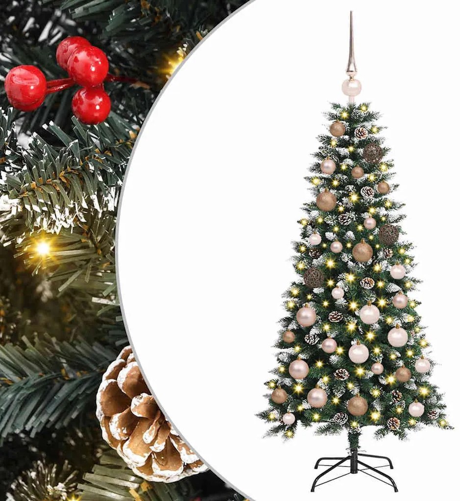 Mű karácsonyfa LED -es lámpákkal Zöld 120 cm PVC