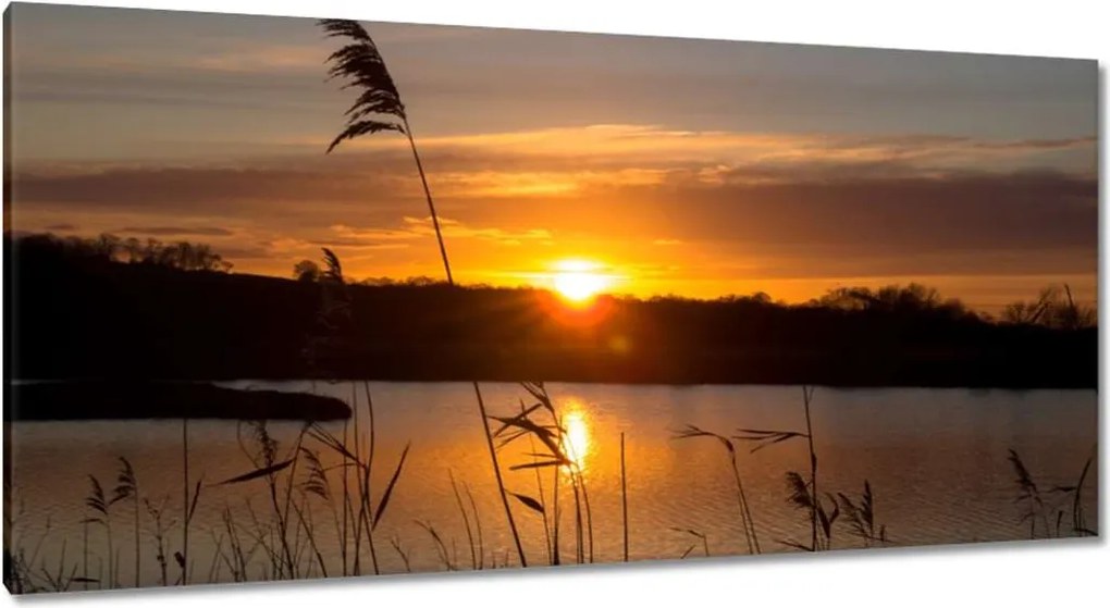 Vászonkép 115x55 Nyugat a tóparton